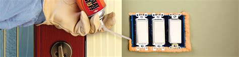 great stuff to seal electrical box|insulate electrical outlets inside home.